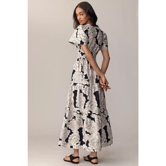 nwt by ANTHRPOLOGIE sz 3X Somerset Maxi Dress: Peach Motif - Picture 3 of 4